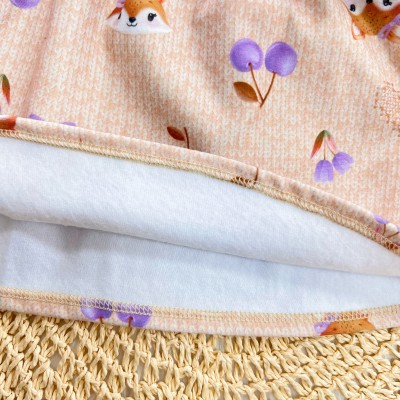 Vestido Raposinha e Frutinhas - Areia